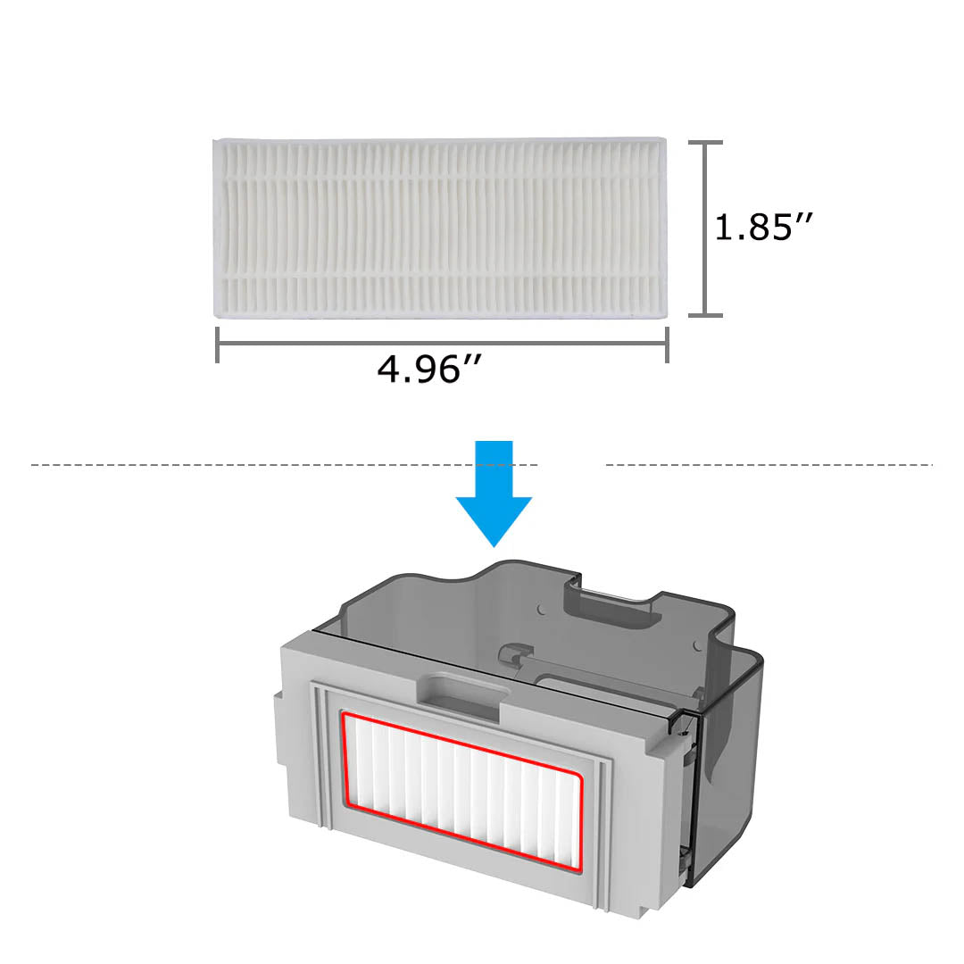 Lefant Replacement Kit - 4 Side Brushes & 4 HEPA Filters for Gyroscope Robots